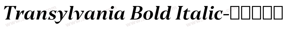 Transylvania Bold Italic字体转换